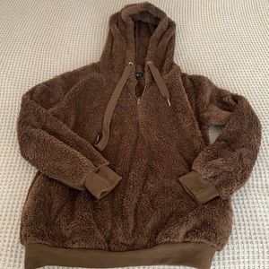 Brown Furry Sweatshirt, S